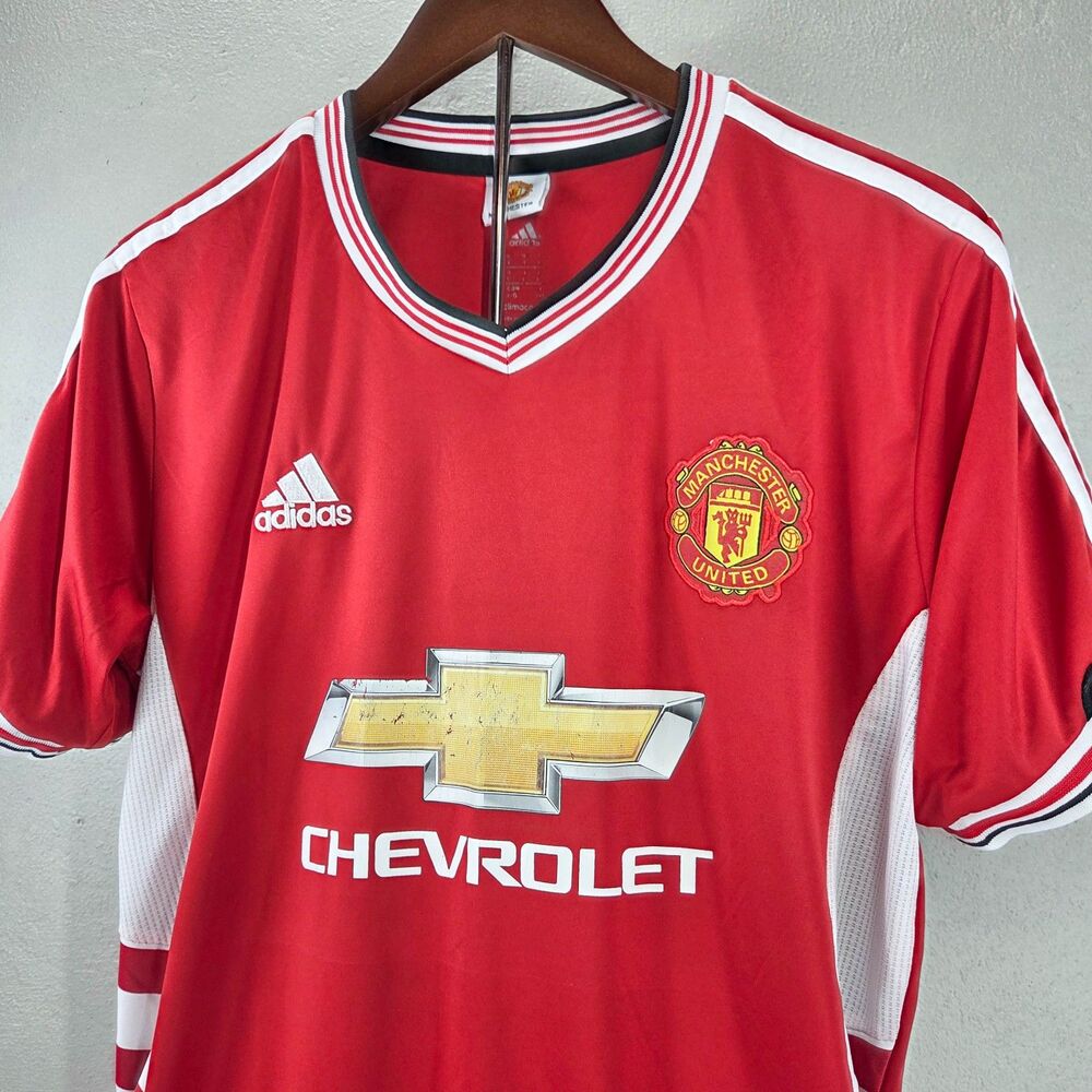 Adidas Manchester United 2015-16 Ashley Young Home Soccer Jersey Sz L